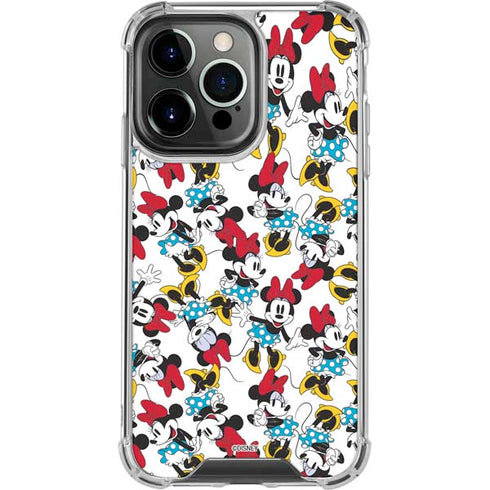 Disney Minnie Mouse Rockin Minnie Pattern iPhone 16 Pro Clear Case
